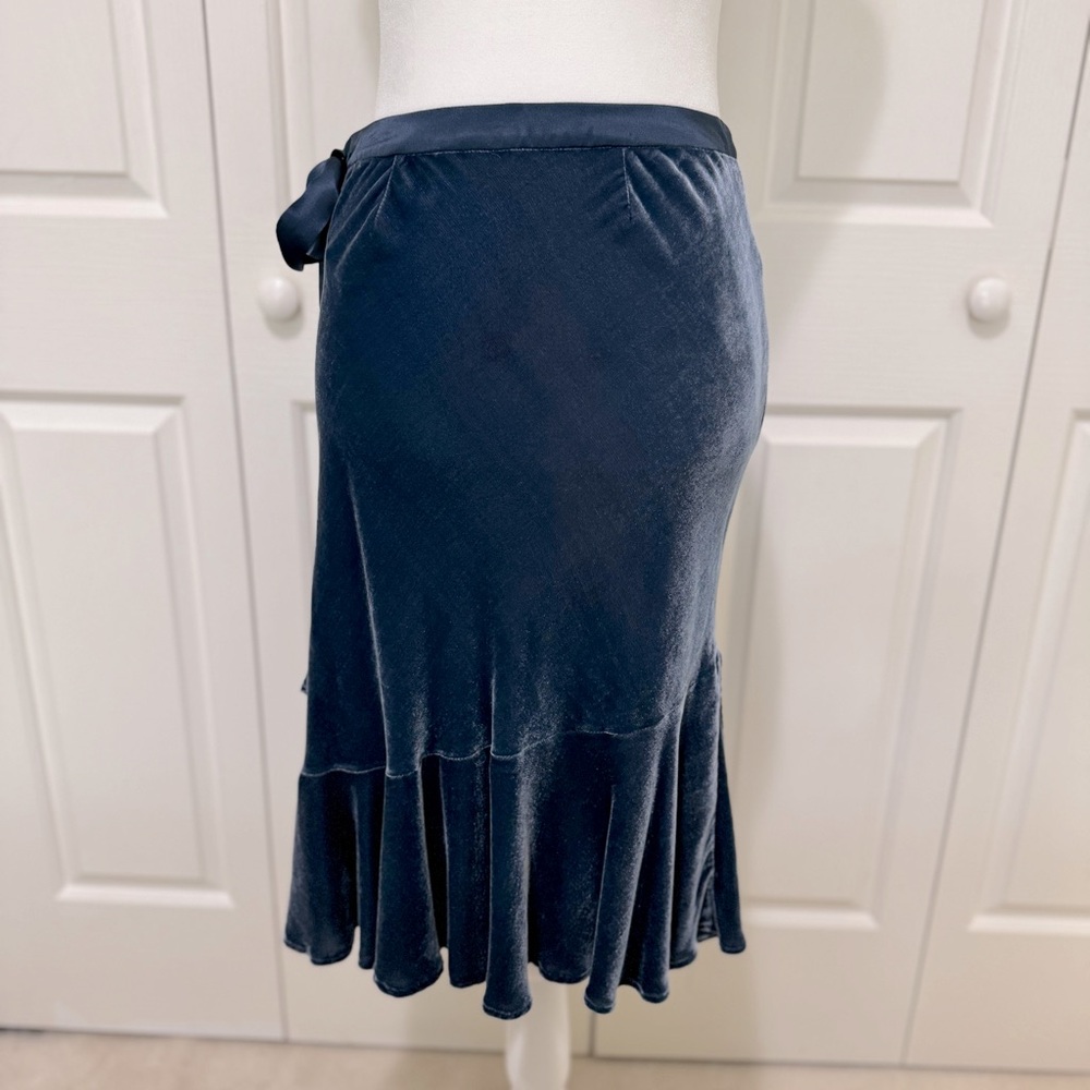 Vintage Nougat London Silk Blend Velvet Asym Ruffle Skirt Whimsigoth S - Picture 3 of 17